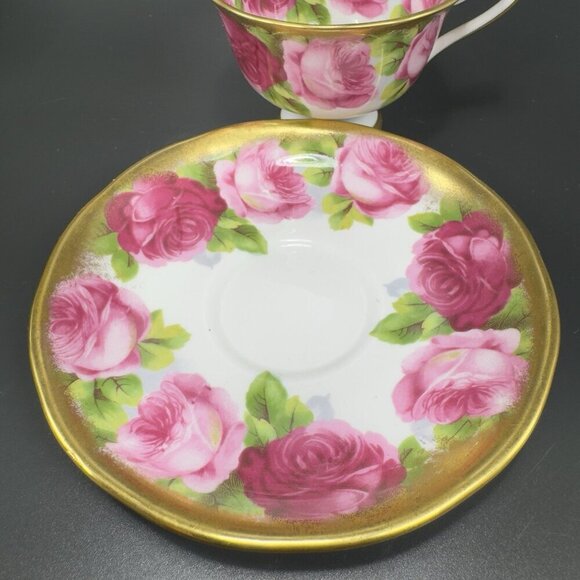Royal Albert Old English Rose Bone China England Tea Cup and Saucer Porcelain - Picture 9 of 13